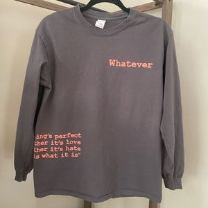 “WHATEVER” Long sleeve graphic tee